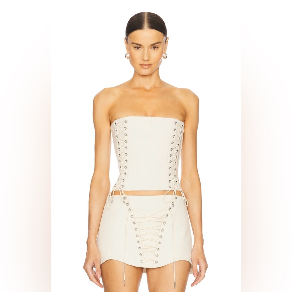 REVOLVE - LOBA Marilyn Mini Skirt in Ivory - Size Small